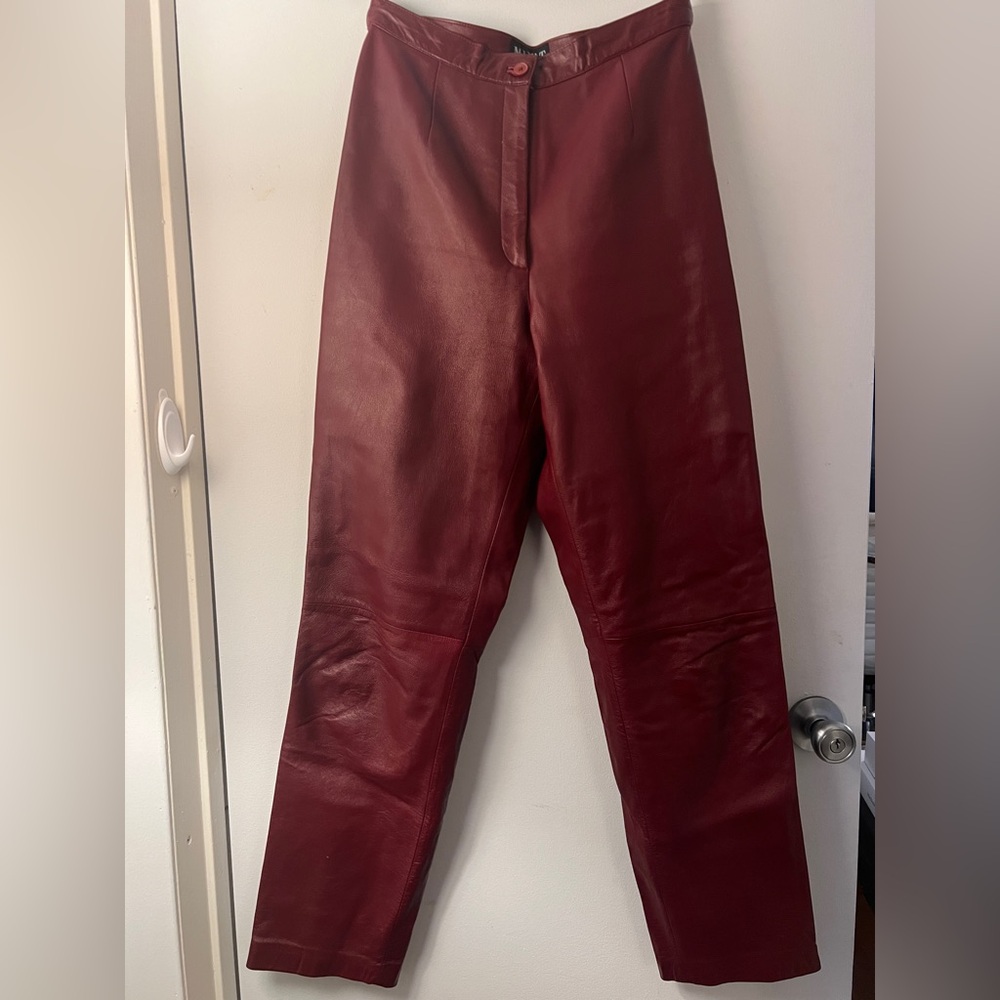 Mixit Burgundy Leather Pants